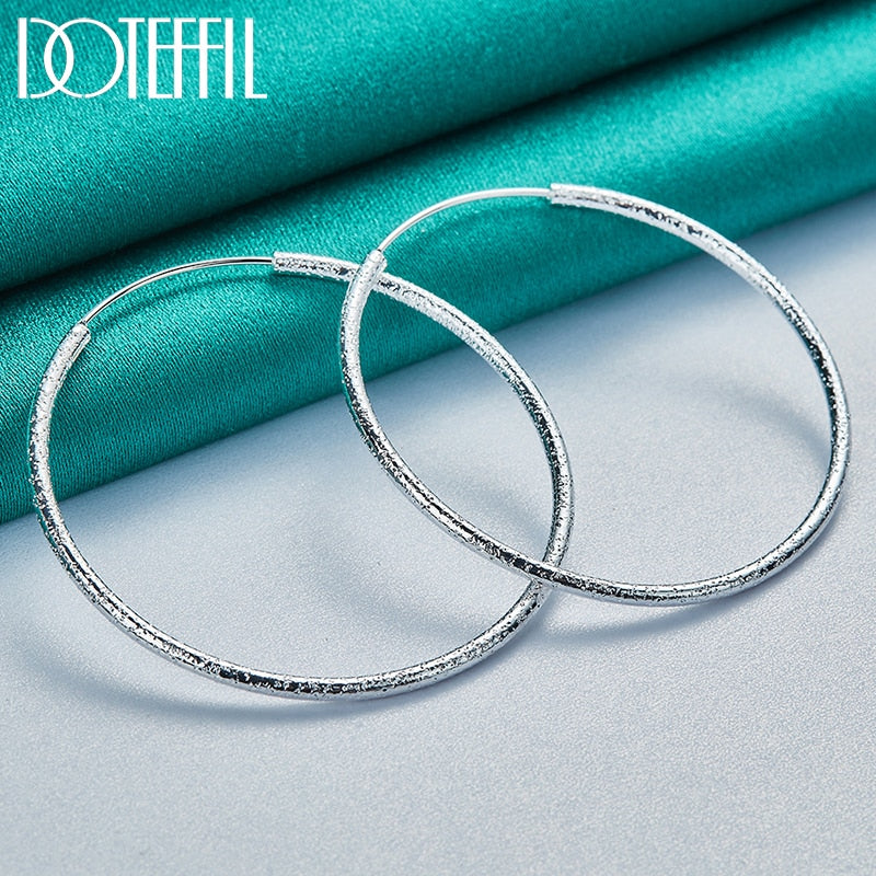 1 Paar Creolen aus 925 Sterling Silber Ohrringe Ohrschmuck Ohrstecker