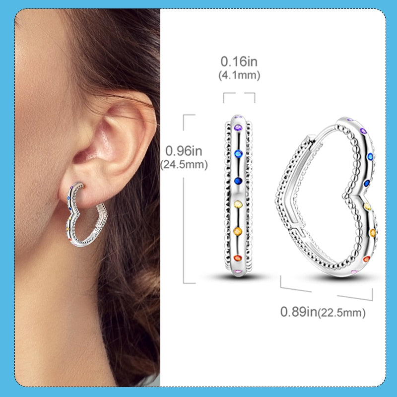 1 Paar Creolen aus 925 sterling Silber Ohrringe Ohrschmuck Zirkonia Ohrstecker