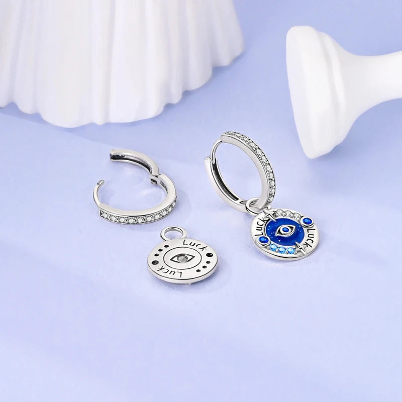 Funkelnde 925er Silber Creolen m. Zirkonia | Luxus-Qualität | Trend Ohrringe