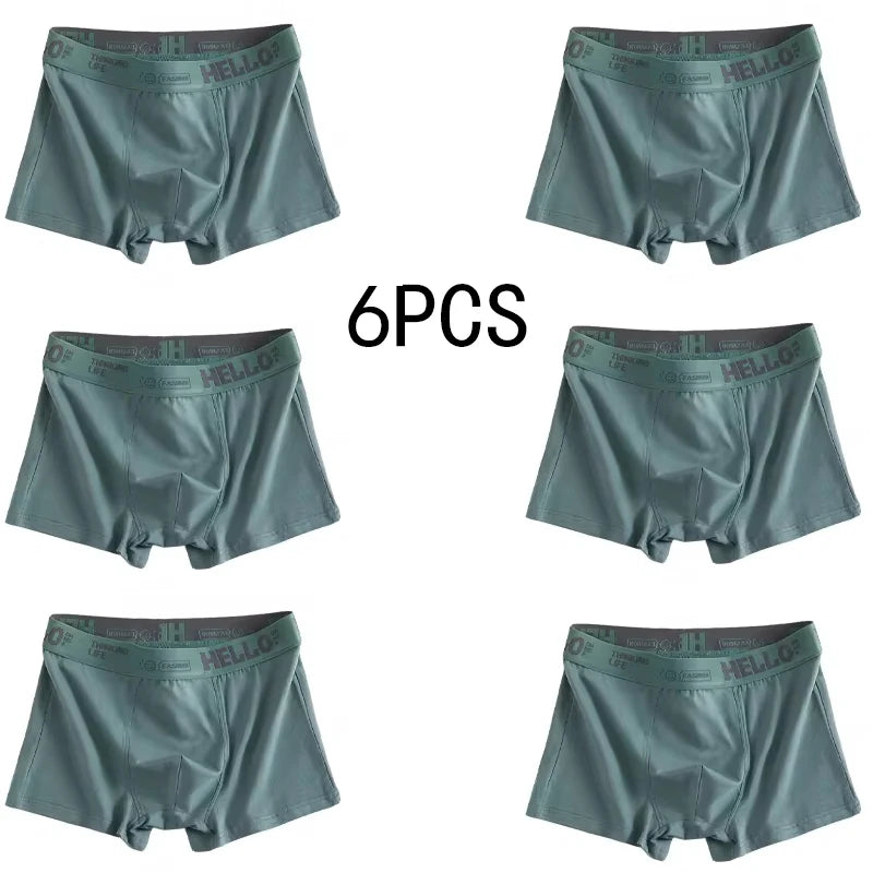 6 Pezzi Boxer Uomo Mutande Elasticizzato Slip Intimo vari colori Pantaloncino