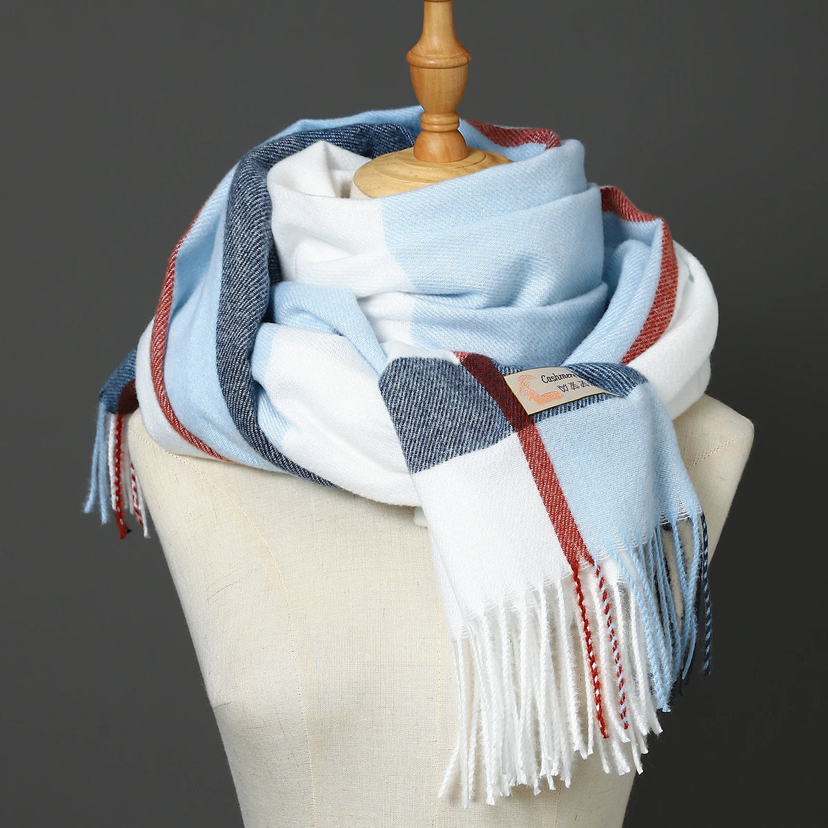 Herren Schal Winterschal Stola Schlauchschal Halstuch Wollschal Strickschal Loop