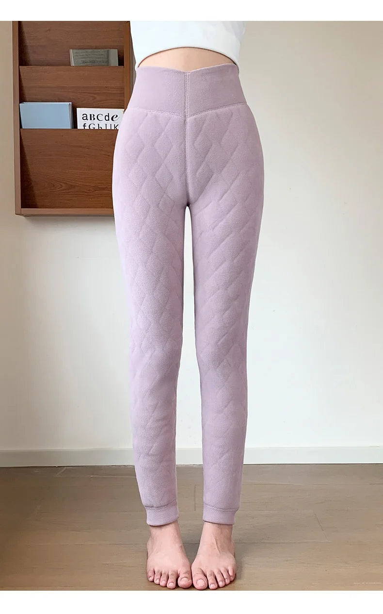 Frauen Hose Winter Leggins Warm Thermohose Innenfleece Leggings Strumpfhose