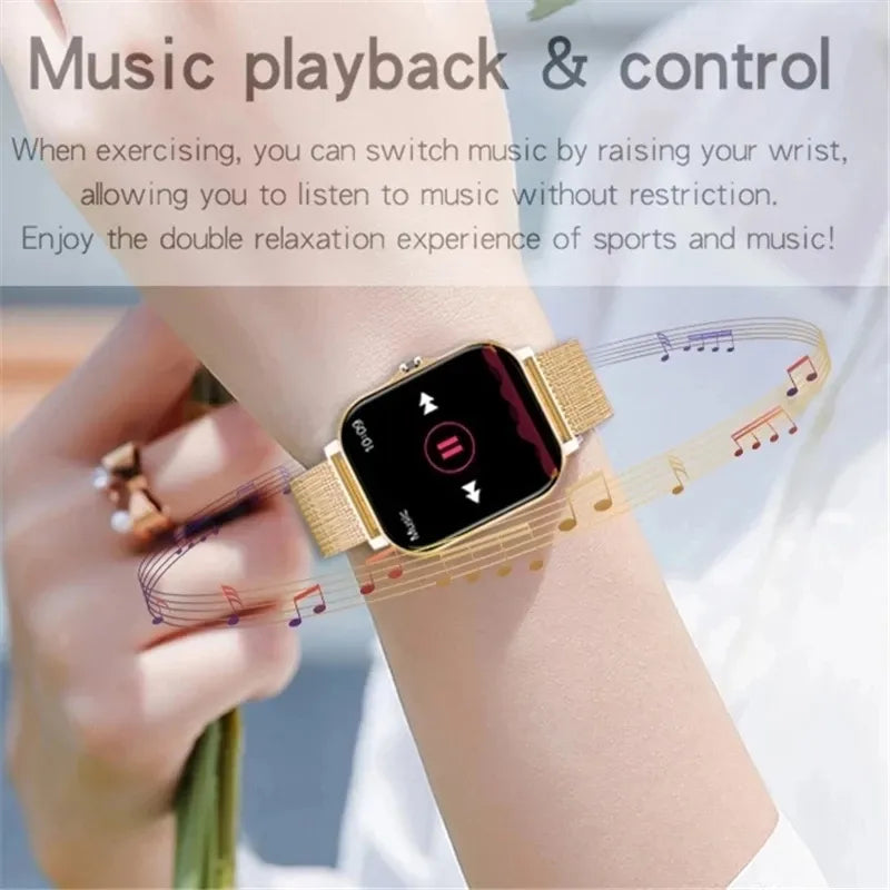 Frauen Smart Watch Männer Farbdisplay Full Touch Fitness Tracker Bluetooth Damen