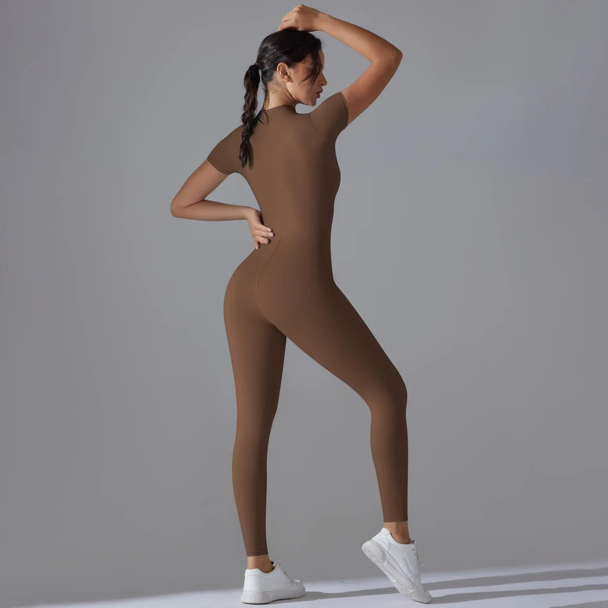 Tuta intera Sportiva Donna Rompers Pantaloni Yoga Palestra Sexy Jumpsuit Tutina