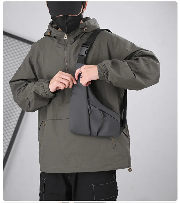 Borsa da petto Zaino Monospalla Marsupio Per Uomo Borsello Moto Fondina