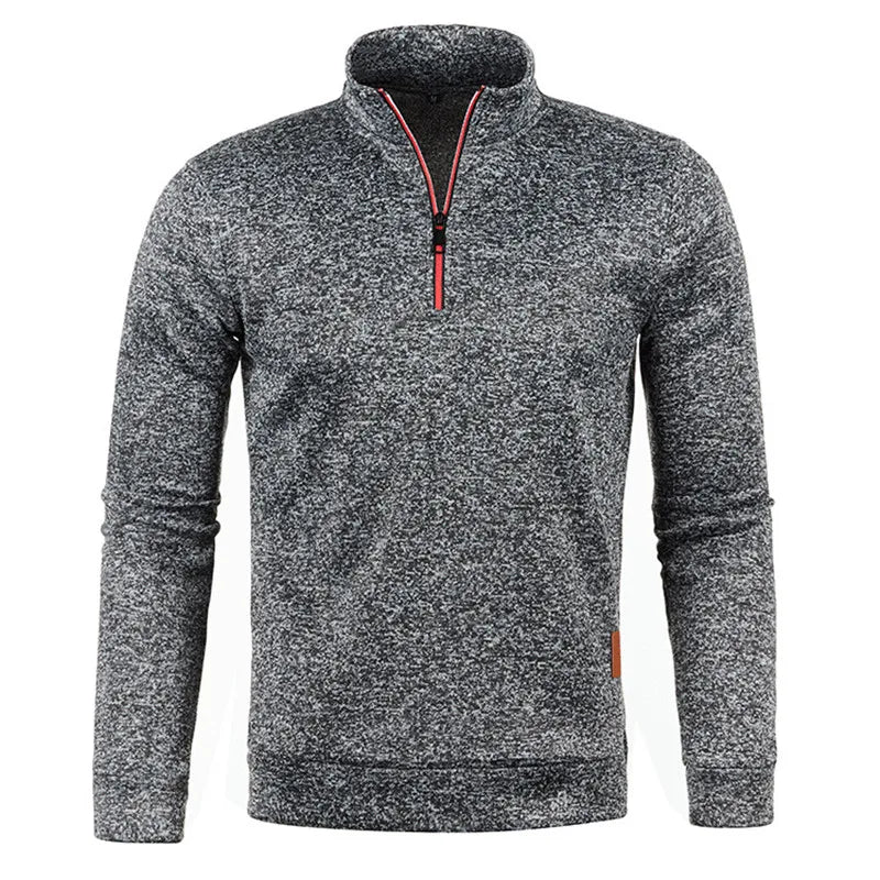 Herren Pullover Sweatshirt Troyer Pulli Sweater Stehkragen Zipper Langarmpulli