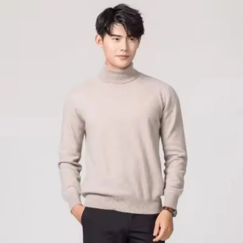 Herren Rollkragen Pullover Sweatshirt Leichter Pulli Sweater Shirt Langarmshirt