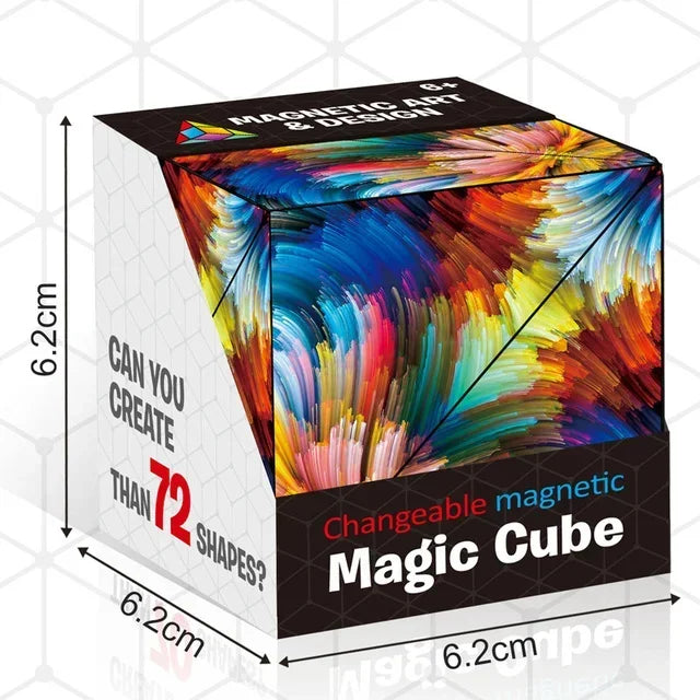 Zauberwürfel Anti Stress Spielzeug magnetischer 3D Drehwürfel Magischer Würfel