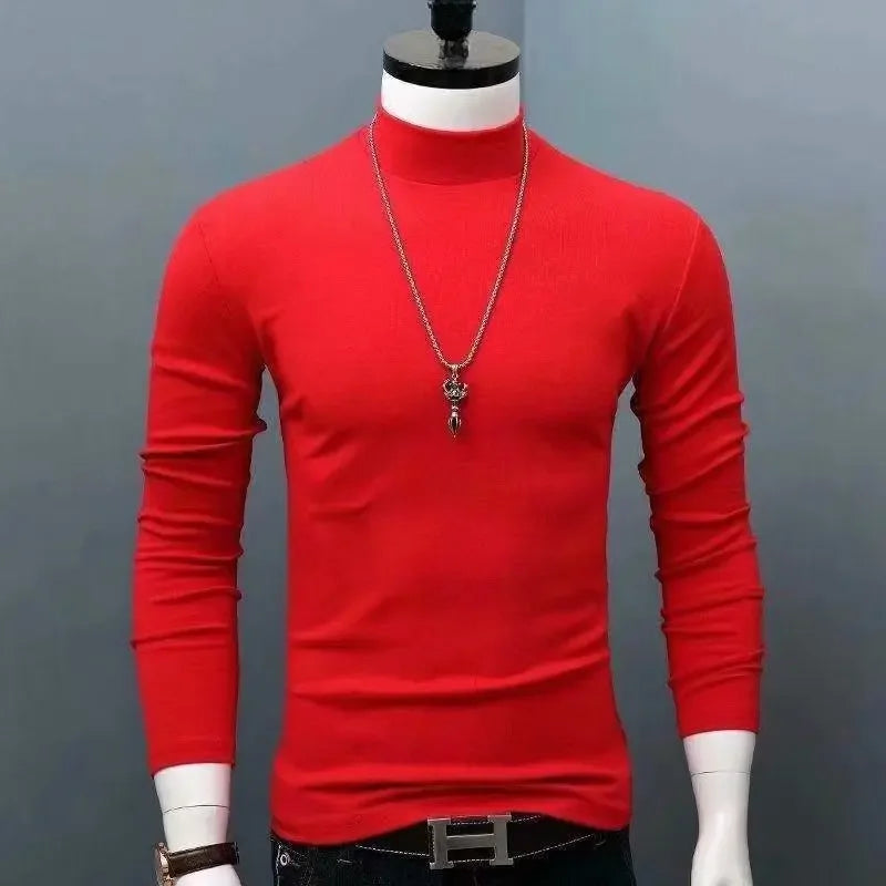 Herren Rollkragen Pullover Sweatshirt Leichter Pulli Sweater Shirt Langarmshirt