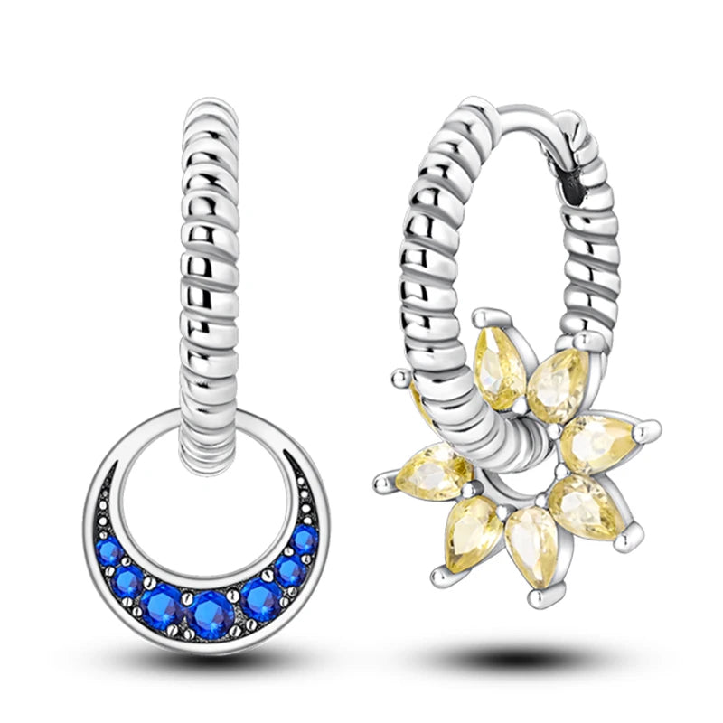 Creole Argento 925 Sterling Zirconi | Orecchini Eleganti Ipoallergenici Regalo