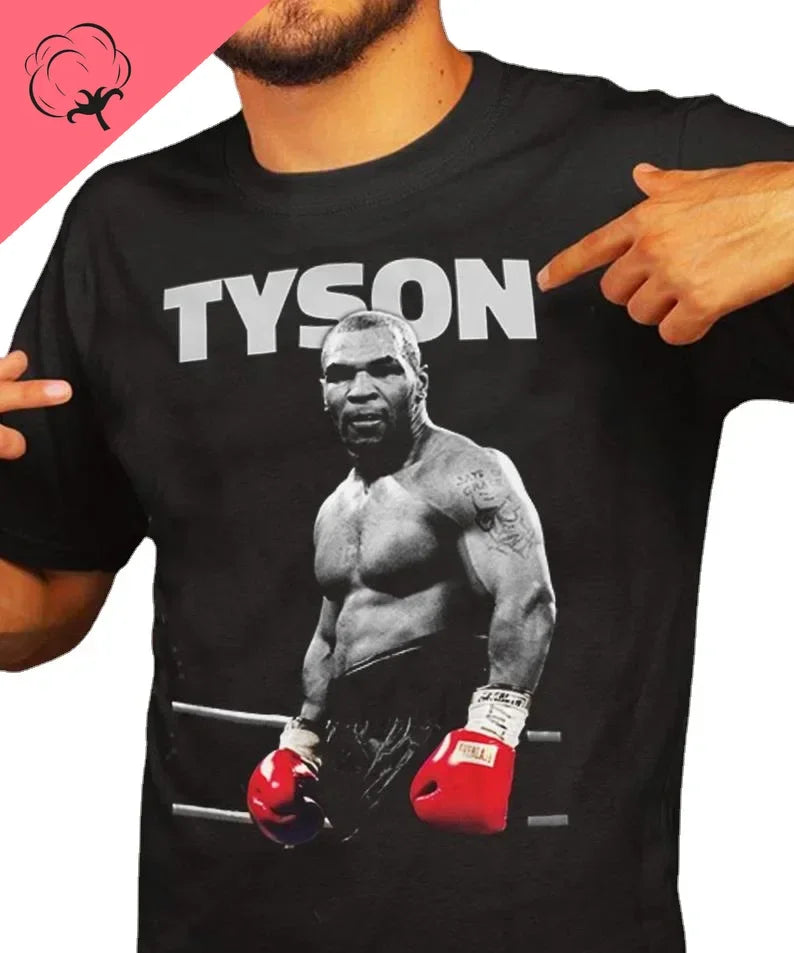 Herren T-Shirt Iron Mike Tyson Shirt Unisex Streetwear Tank Top 100% Baumwolle