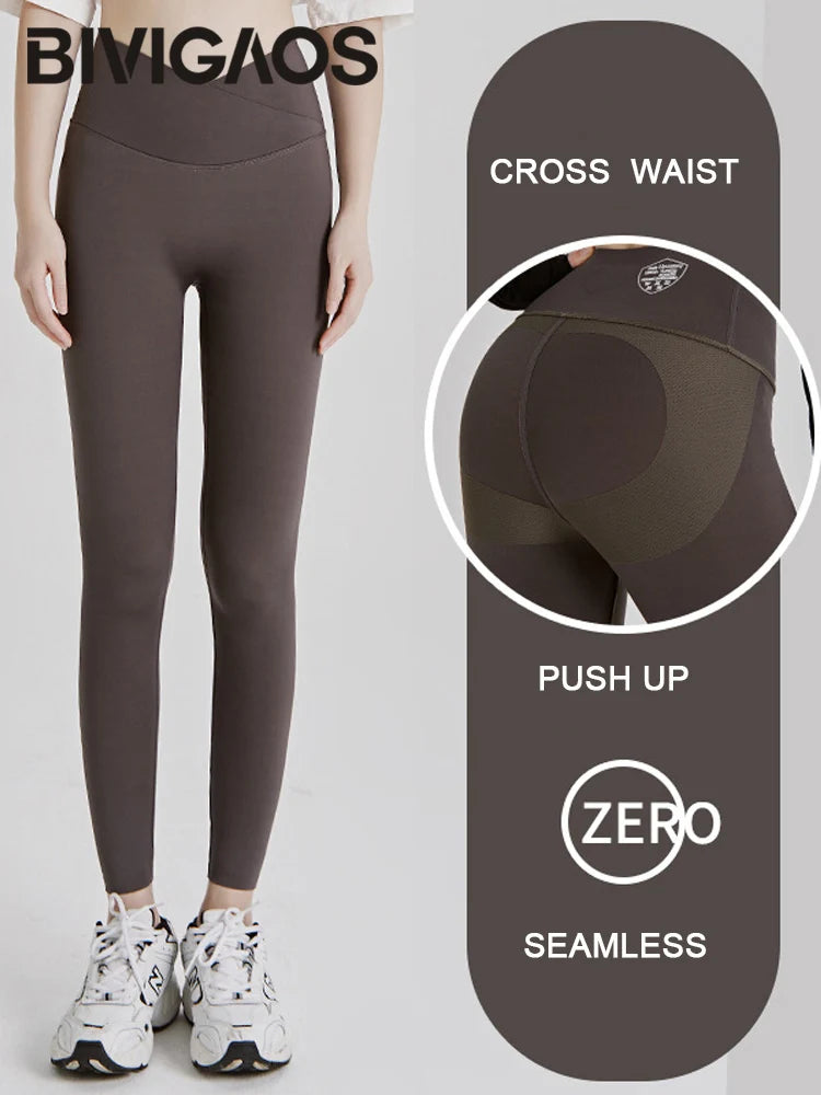 Yoga Leggings Push Up Damen Sport Hose Fitness Gym Stretch Leggins Jogginghose