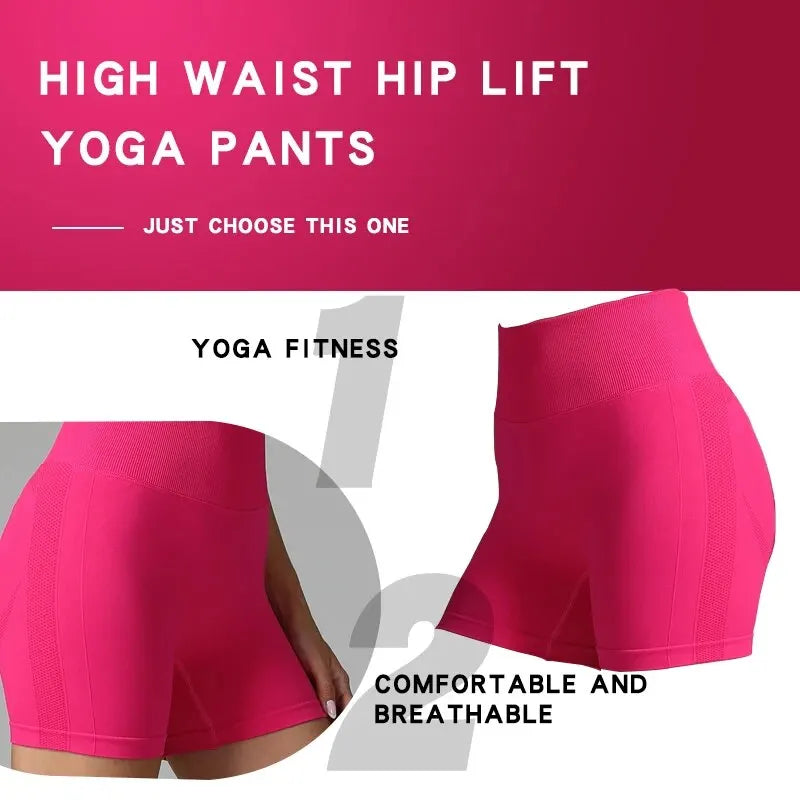 Damen Gym Sporthose Push Up Yoga Radlerhose Kurze Hose Fitness Shorts Hotpants