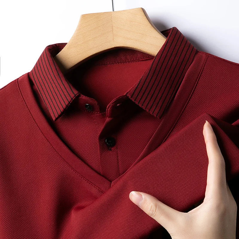 Herren Poloshirt POLO Shirt T-Shirt Langarm Zipper Hemd Fashion Polohemd Top NEU