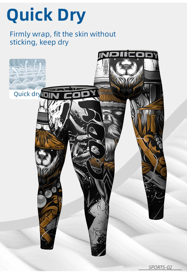 Herren Leggings Sporthose Jogginghose Trainingshose Lauf Hose Kompressionshose