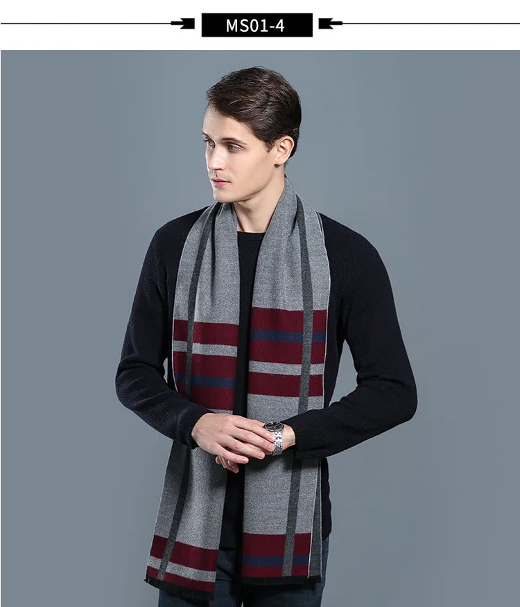 Herren Schal Winterschal Stola Schlauchschal Halstuch Wollschal Strickschal Loop