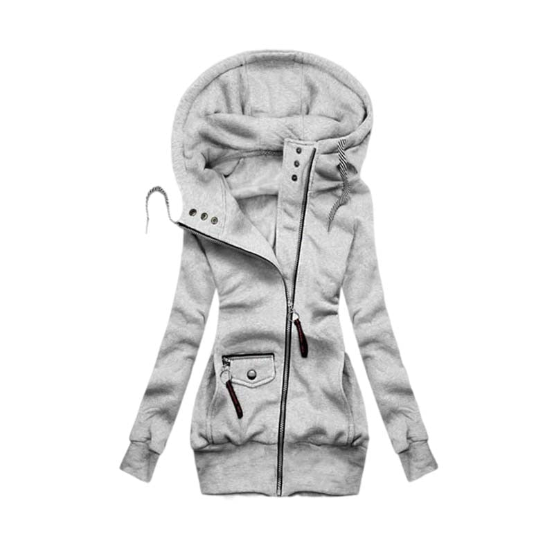 Kapuzenpullover Sweatshirt Pulloverkleid Hoodie Pulli Tunika Damen Sportkleid
Zipper