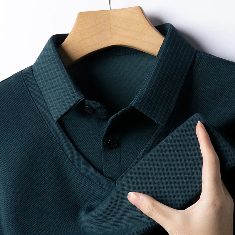 Herren Poloshirt POLO Shirt T-Shirt Langarm Zipper Hemd Fashion Polohemd Top NEU