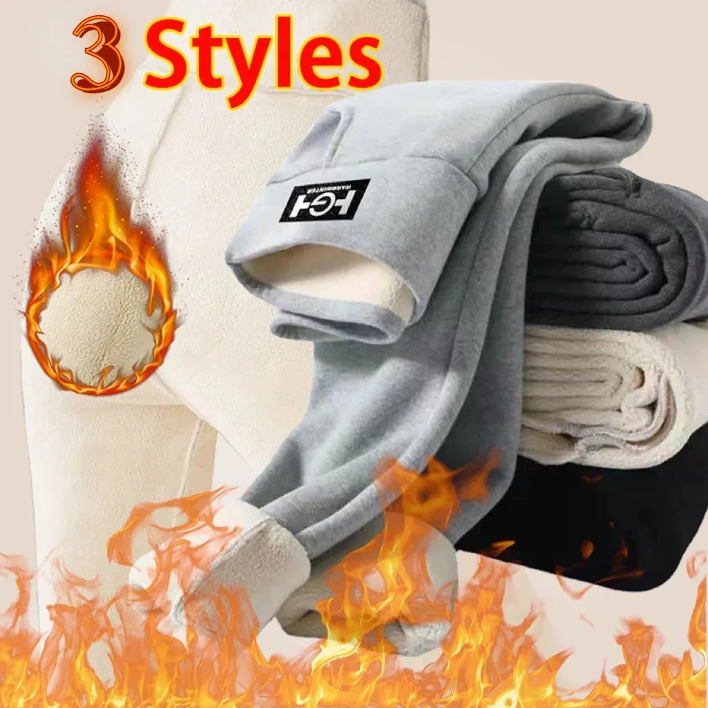 Frauen Winter Leggings Solide Warme Leggings Verdicken Lamm Kaschmir Hohe Taille Butt Lift Hohe Dehnbar Gehen mit Tasche Hosen