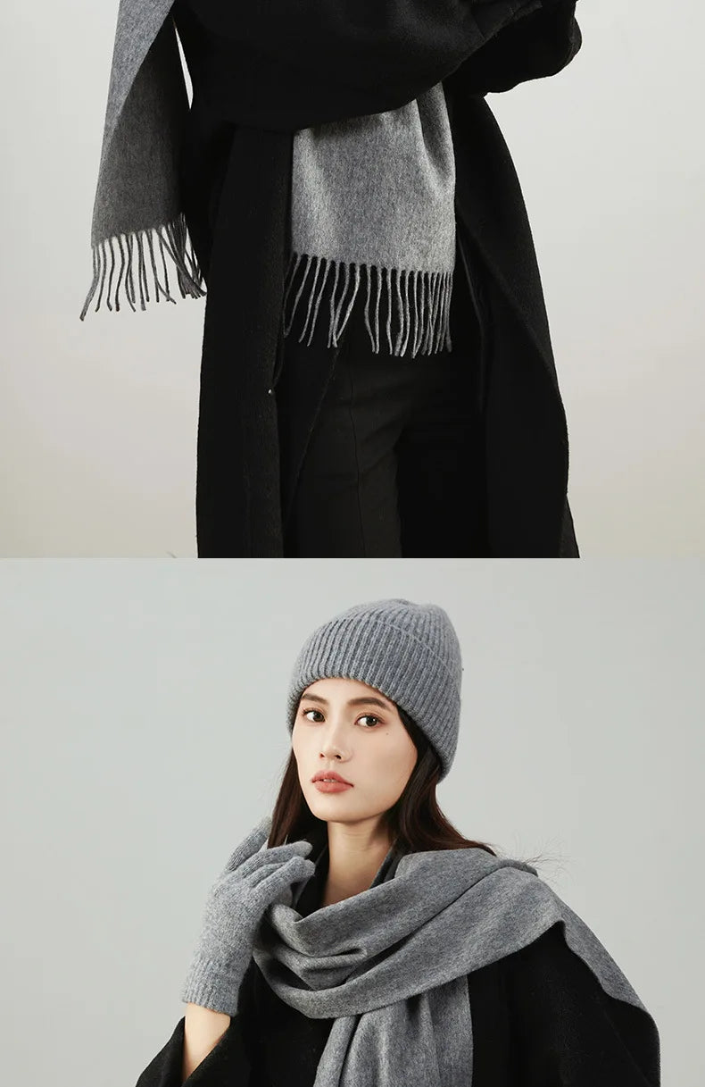 Herren Schal Winterschal Stola Schlauchschal Halstuch Wollschal Strickschal Loop