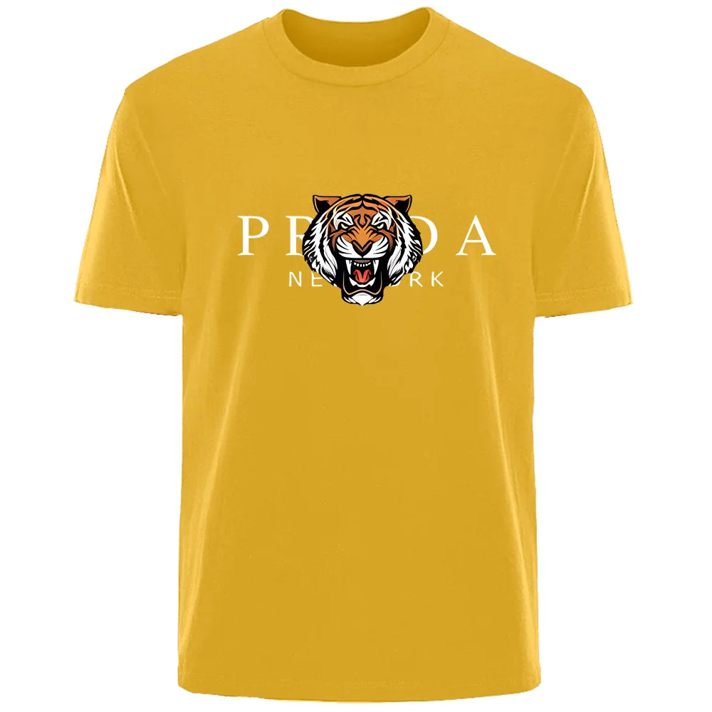 Männer T-Shirt Tiger Herrenmode Shirts Hemden Streetwear 100% Baumwolle Tank Top