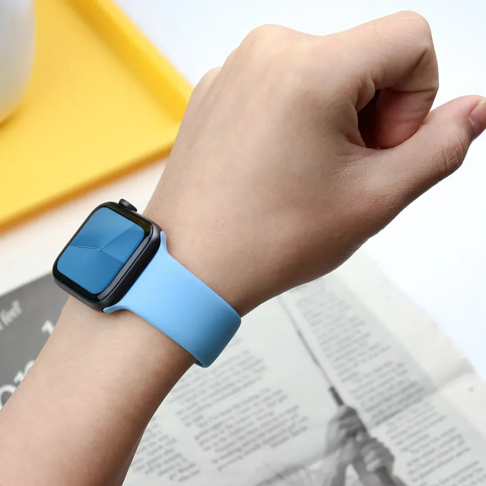 Silikon Armband für Apple Watch Series 9 8 7 6 5 4 3 SE Ultra Sport Band iWatch