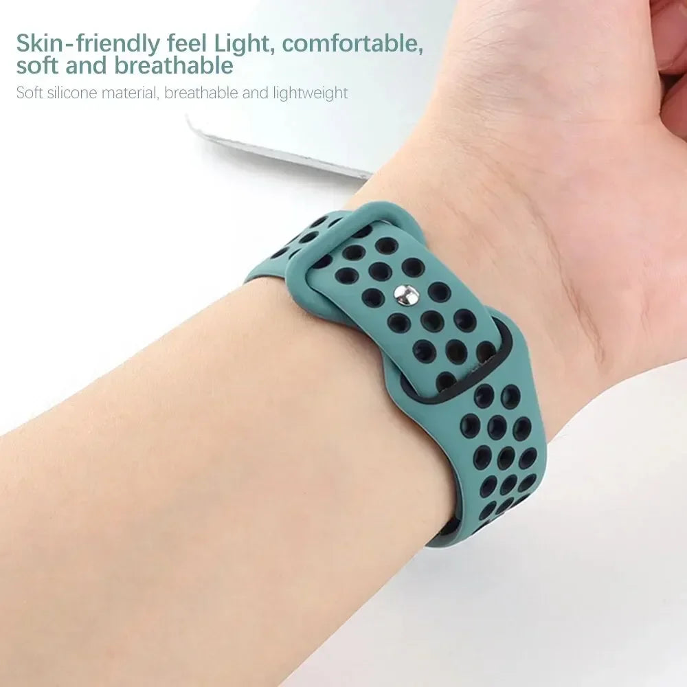 Sport Armband für Apple Watch Series 9 8 7 6 5 4 3 SE Ultra Silikon Band iWatch