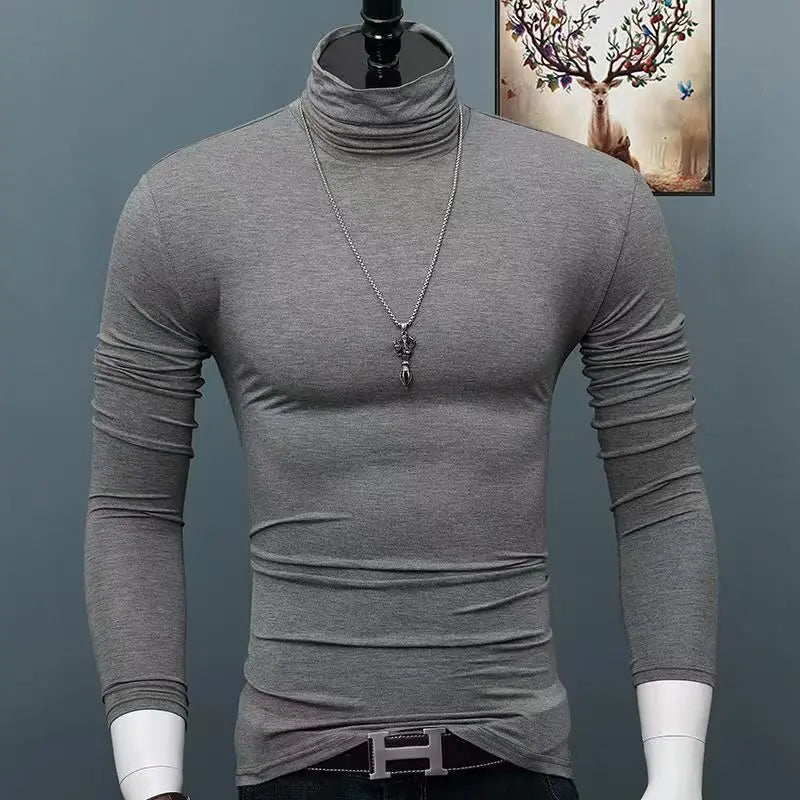Herren Rollkragen Pullover Sweatshirt Leichter Pulli Sweater Shirt Langarmshirt