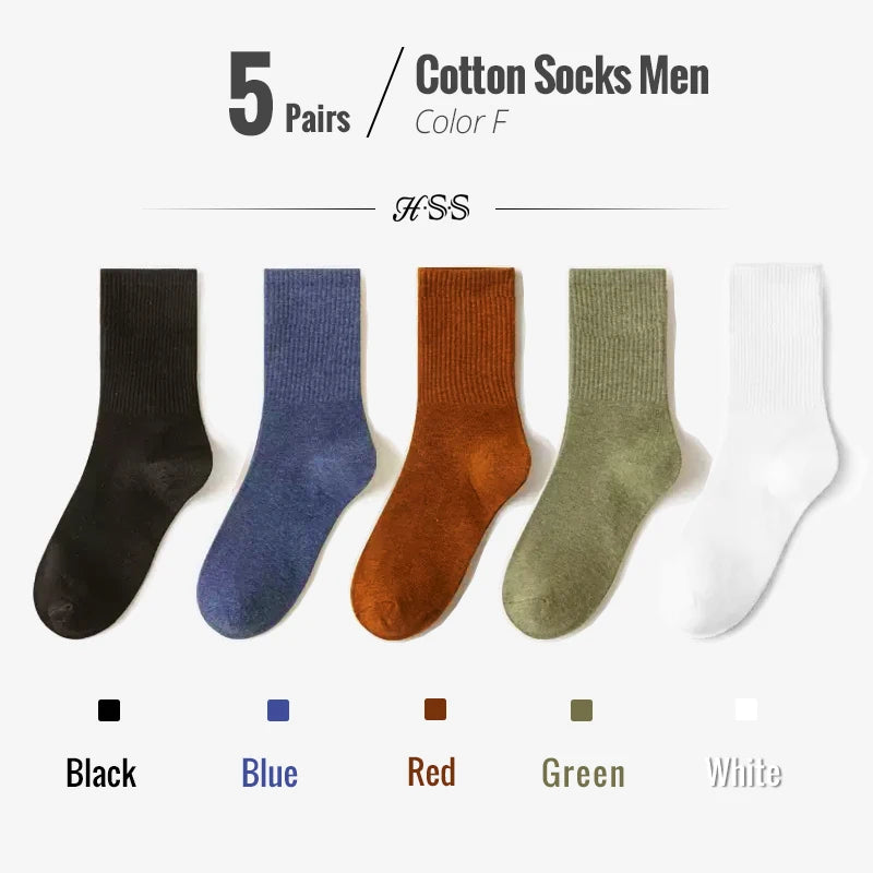 5 Paar Herren Business Socken aus Baumwolle Atmungsaktives Füßlinge Größe 38-45