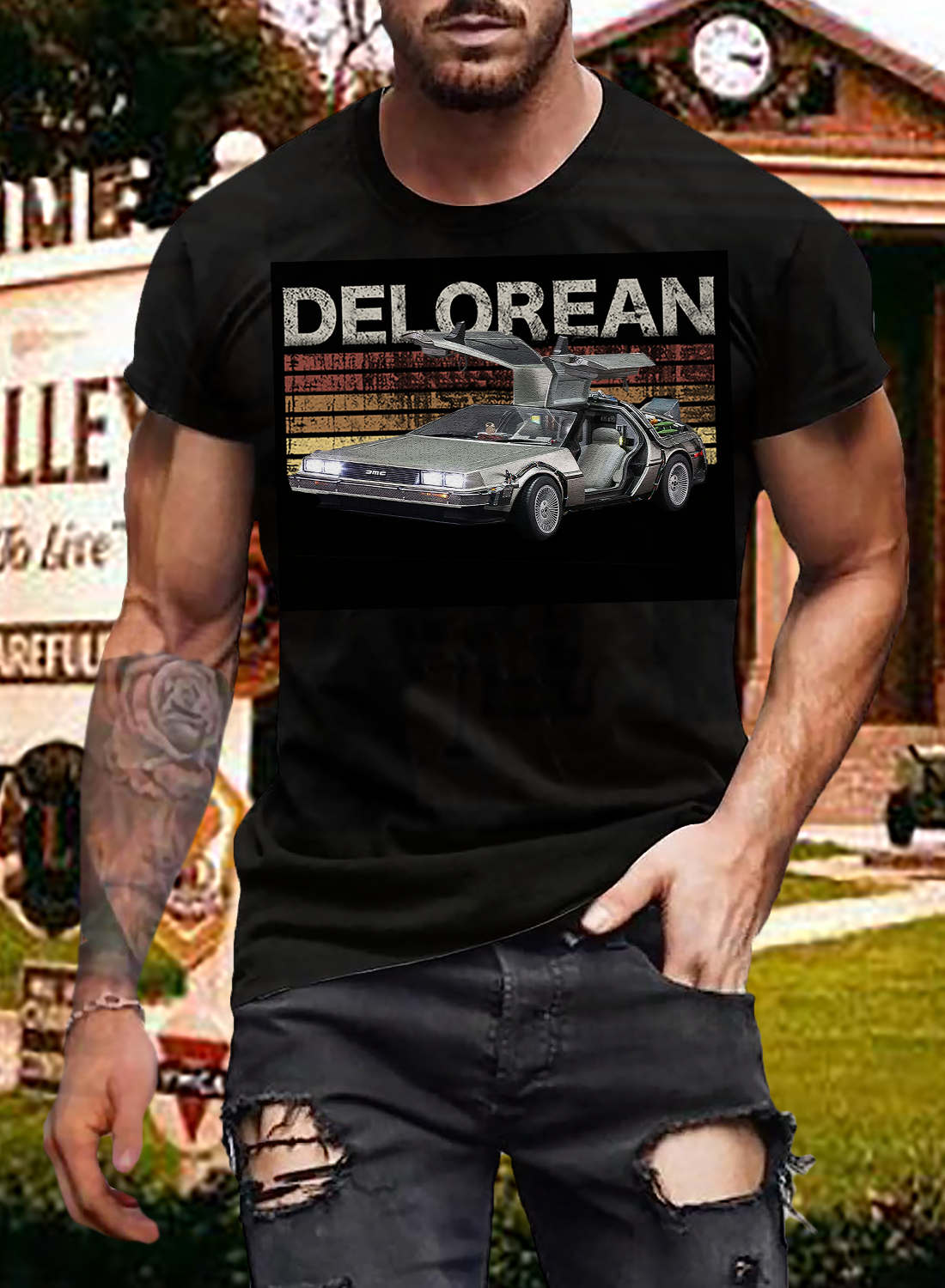 Männer Herren Fashion Vintage 3D T-Shirt Rundhals Unisex Sommer Streetwear