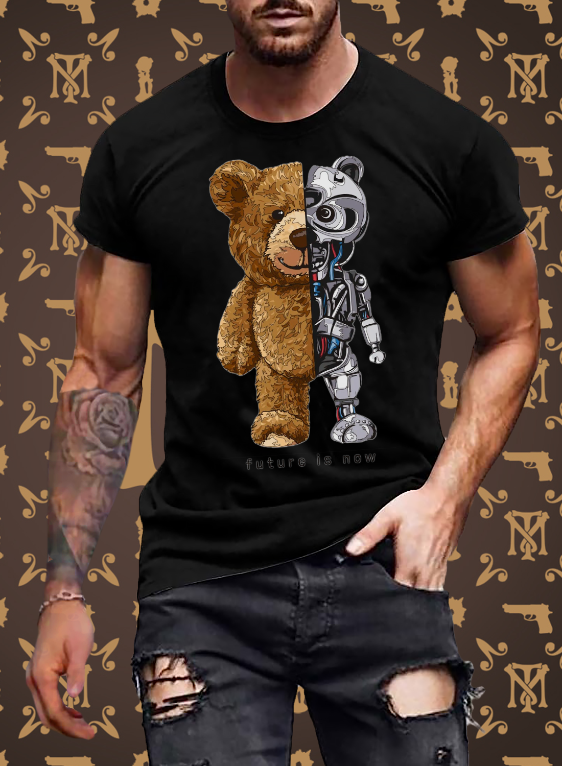 Männer Fashion 3D T-Shirt Rundhals Unisex Sommer Streetwear 100% Baumwolle