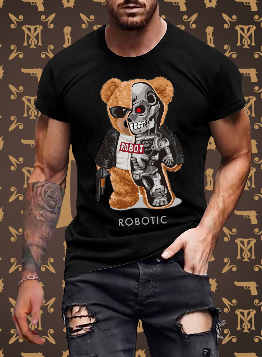 Männer Fashion 3D T-Shirt Rundhals Unisex Sommer Streetwear 100% Baumwolle