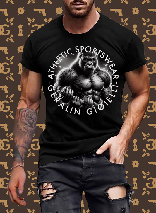 GYM Shirt Sport T-Shirt Men Herren Fitness Sportswear Streetwear 100% Baumwolle