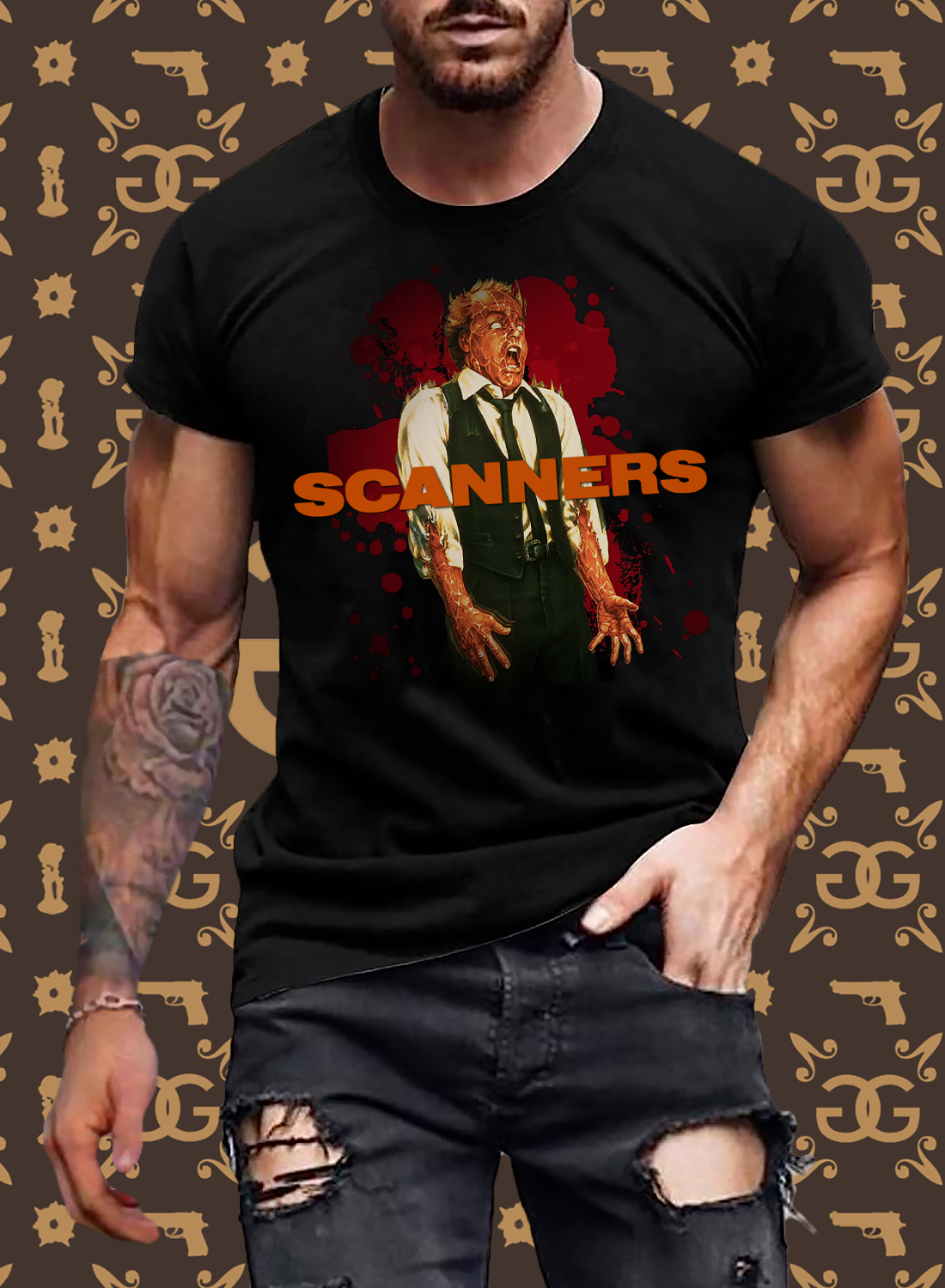 Herren nerdiges SCANNERS T-Shirt Unisex 100% Baumwolle Nerd Streetwear