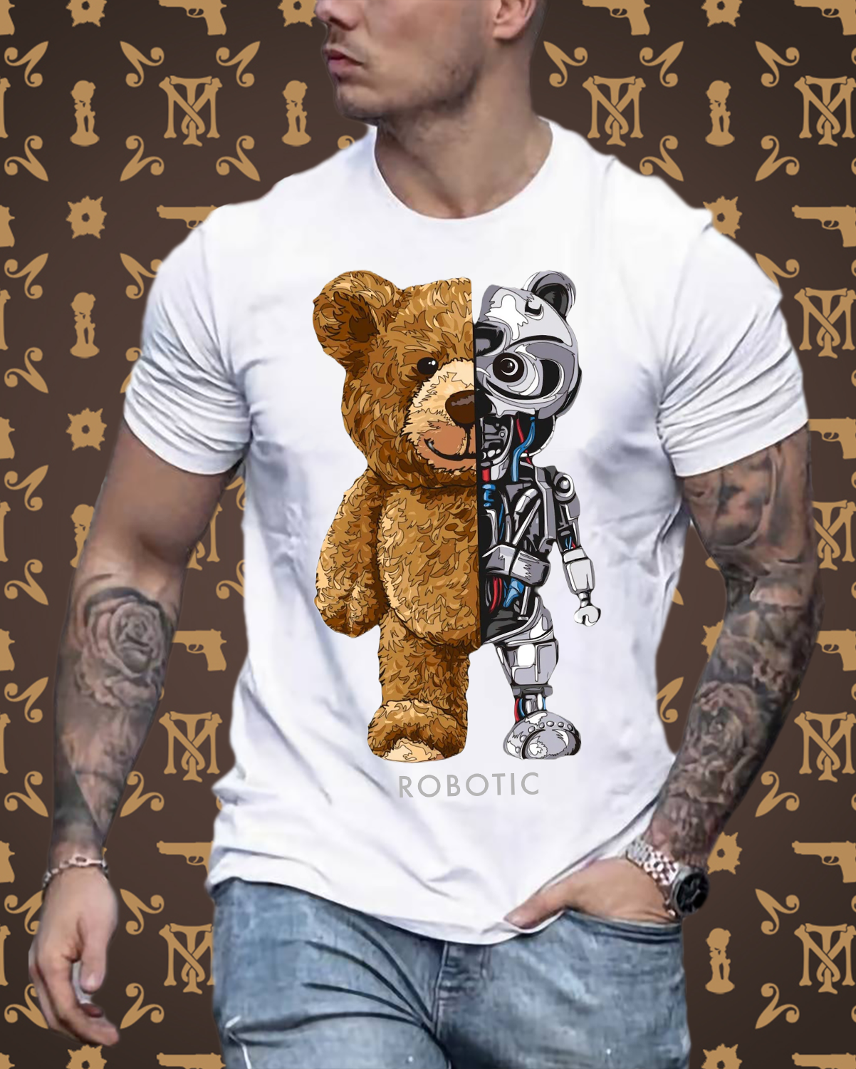 Männer Fashion 3D T-Shirt Rundhals Unisex Sommer Streetwear 100% Baumwolle