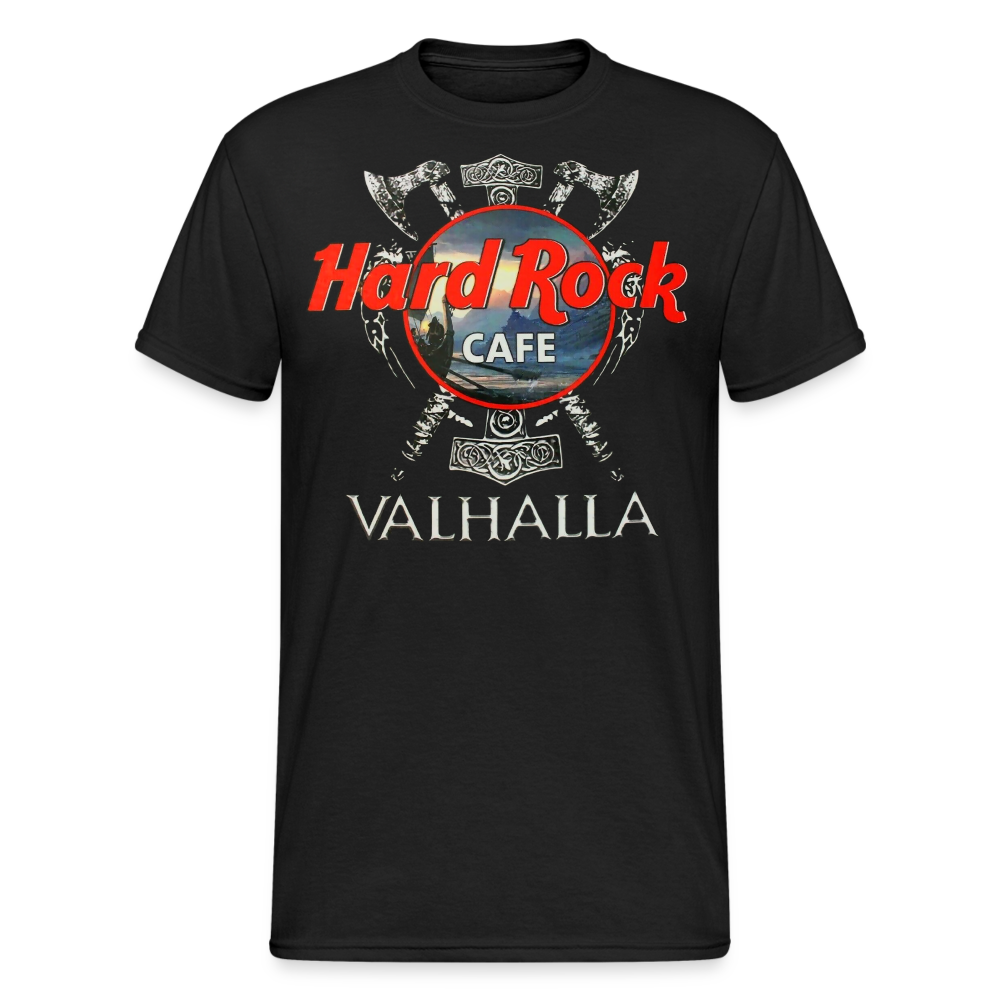 Herren Fashion Hard Rock Cafe 3D T-Shirt Rundhals Unisex Sommer Streetwear - Schwarz