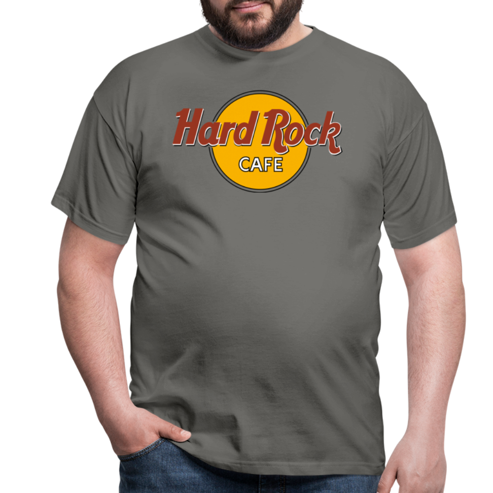 Herren Fashion Hard Rock Cafe T-Shirt Rundhals Unisex 100% Baumwolle Streetwear - Graphit