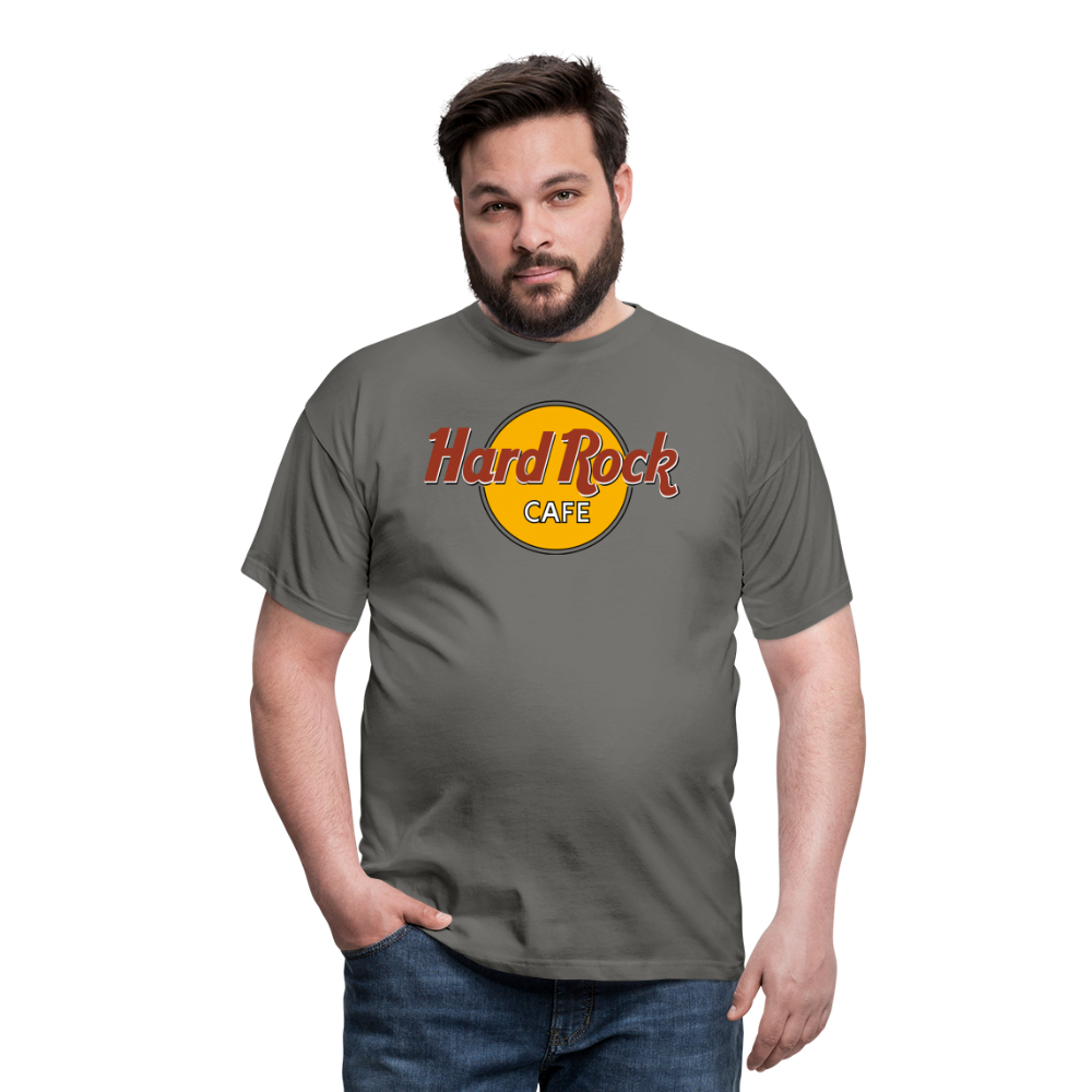 Herren Fashion Hard Rock Cafe T-Shirt Rundhals Unisex 100% Baumwolle Streetwear - Graphit