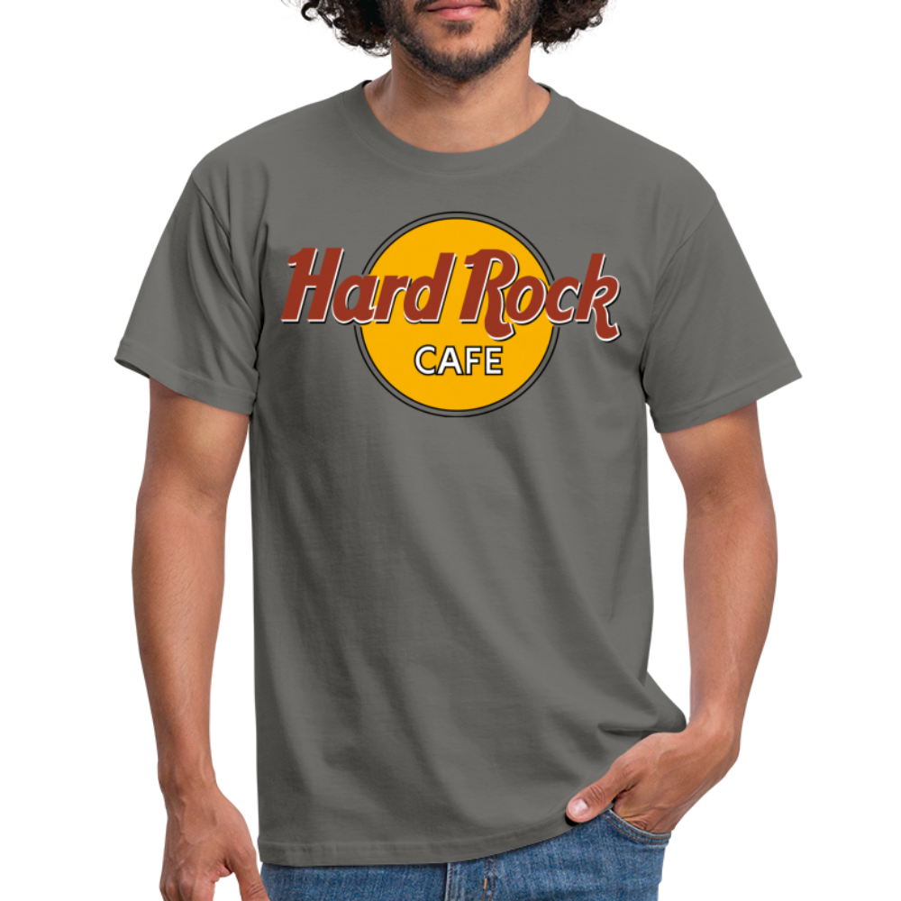 Herren Fashion Hard Rock Cafe T-Shirt Rundhals Unisex 100% Baumwolle Streetwear - Graphit