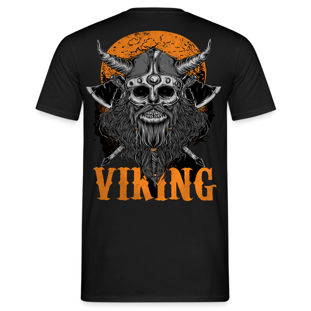 Herren Fashion Vikings Valhalla T-Shirt Rundhals Unisex 100% Baumwolle Streetwear - Schwarz