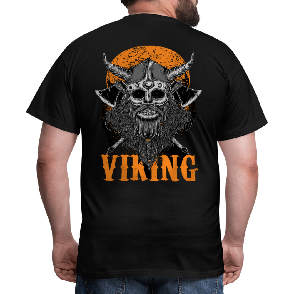 Herren Fashion Vikings Valhalla T-Shirt Rundhals Unisex 100% Baumwolle Streetwear - Schwarz
