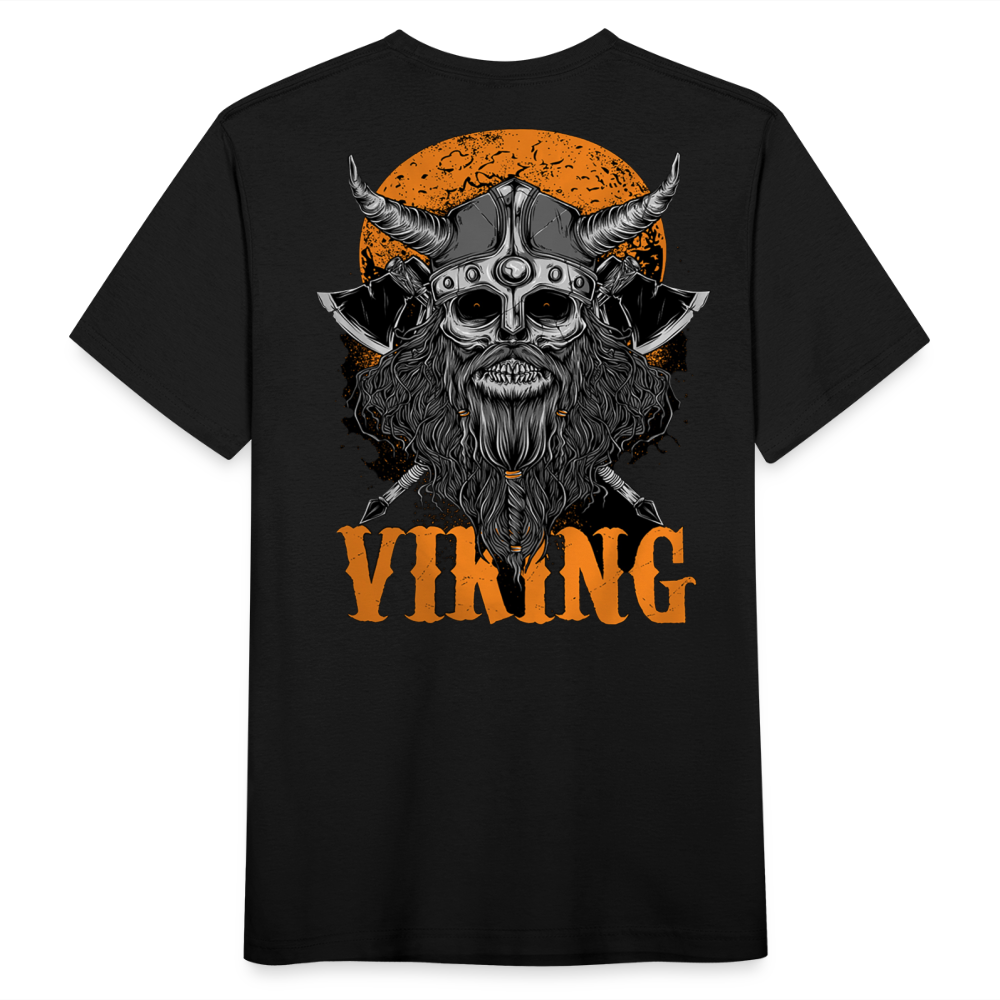 Herren Fashion Vikings Valhalla T-Shirt Rundhals Unisex 100% Baumwolle Streetwear - Schwarz