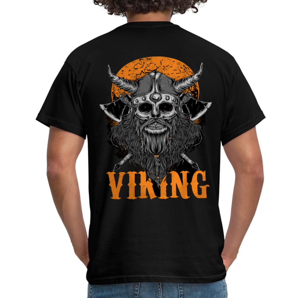 Herren Fashion Vikings Valhalla T-Shirt Rundhals Unisex 100% Baumwolle Streetwear - Schwarz