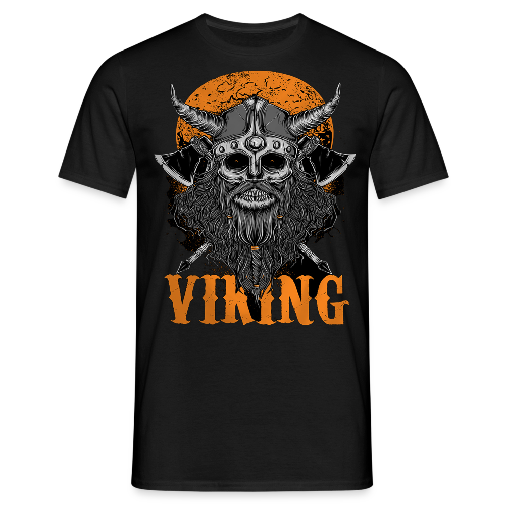 Herren Fashion Vikings Valhalla T-Shirt Rundhals Unisex 100% Baumwolle Streetwear - Schwarz
