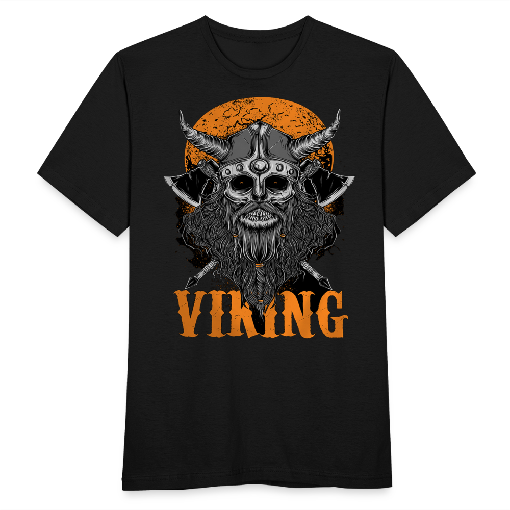 Herren Fashion Vikings Valhalla T-Shirt Rundhals Unisex 100% Baumwolle Streetwear - Schwarz