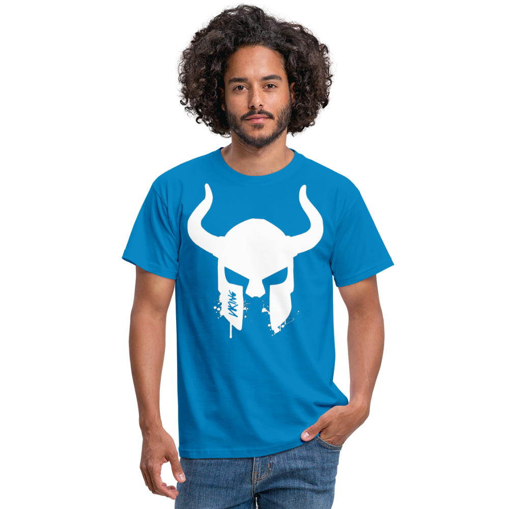 Herren Fashion Vikings Valhalla T-Shirt Rundhals Unisex 100% Baumwolle Streetwear - Royalblau