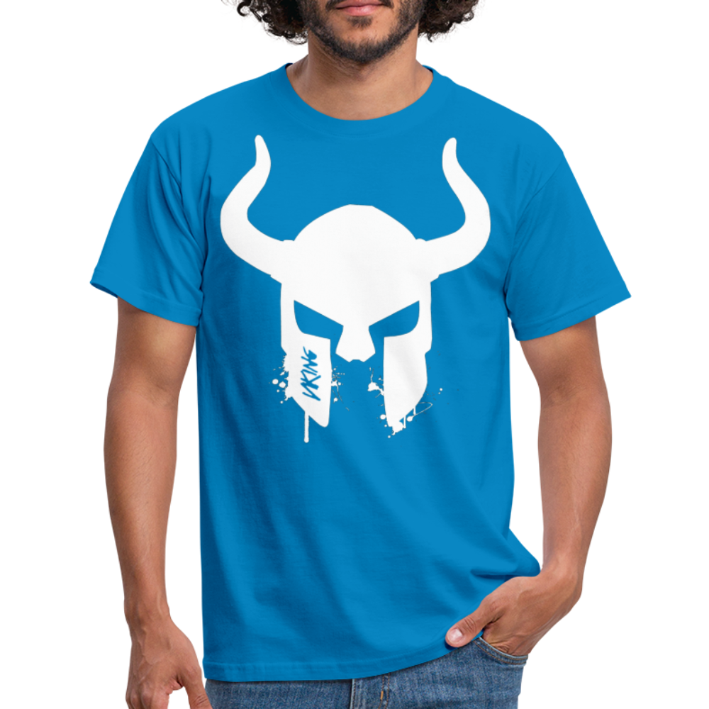 Herren Fashion Vikings Valhalla T-Shirt Rundhals Unisex 100% Baumwolle Streetwear - Royalblau