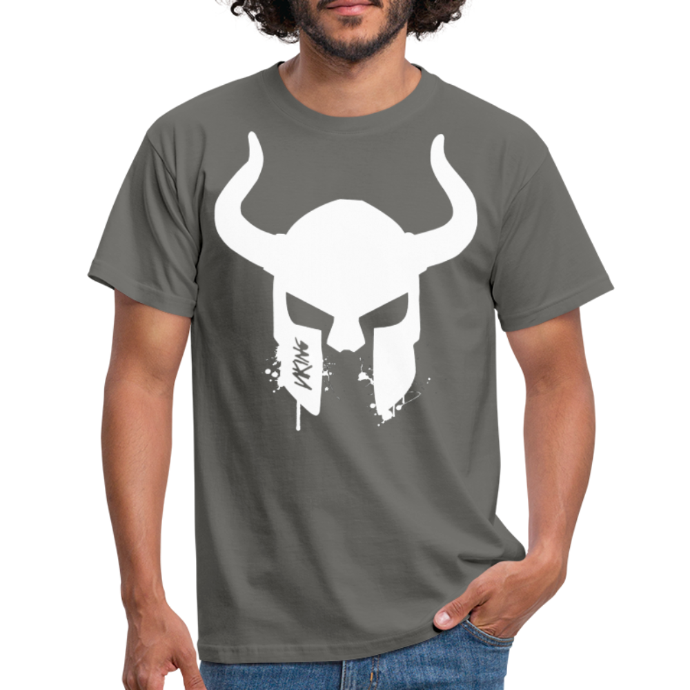 Herren Fashion Vikings Valhalla T-Shirt Rundhals Unisex 100% Baumwolle Streetwear - Graphit