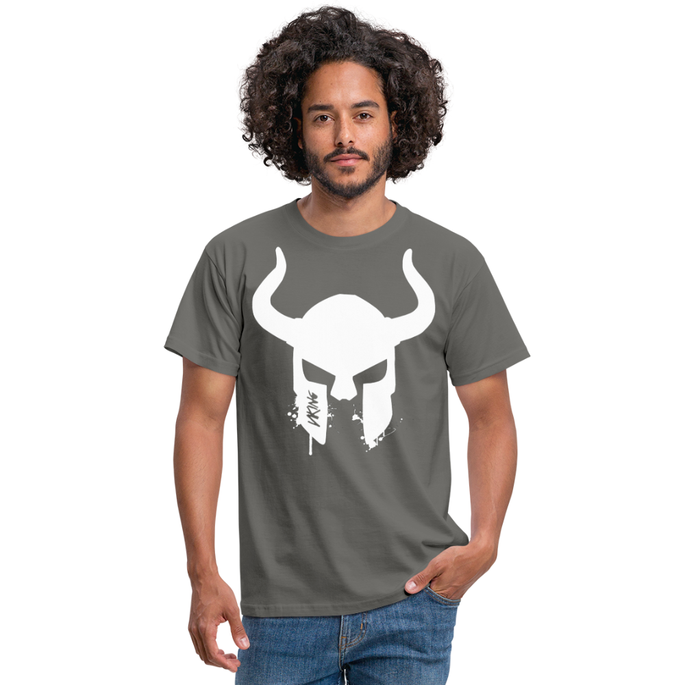 Herren Fashion Vikings Valhalla T-Shirt Rundhals Unisex 100% Baumwolle Streetwear - Graphit