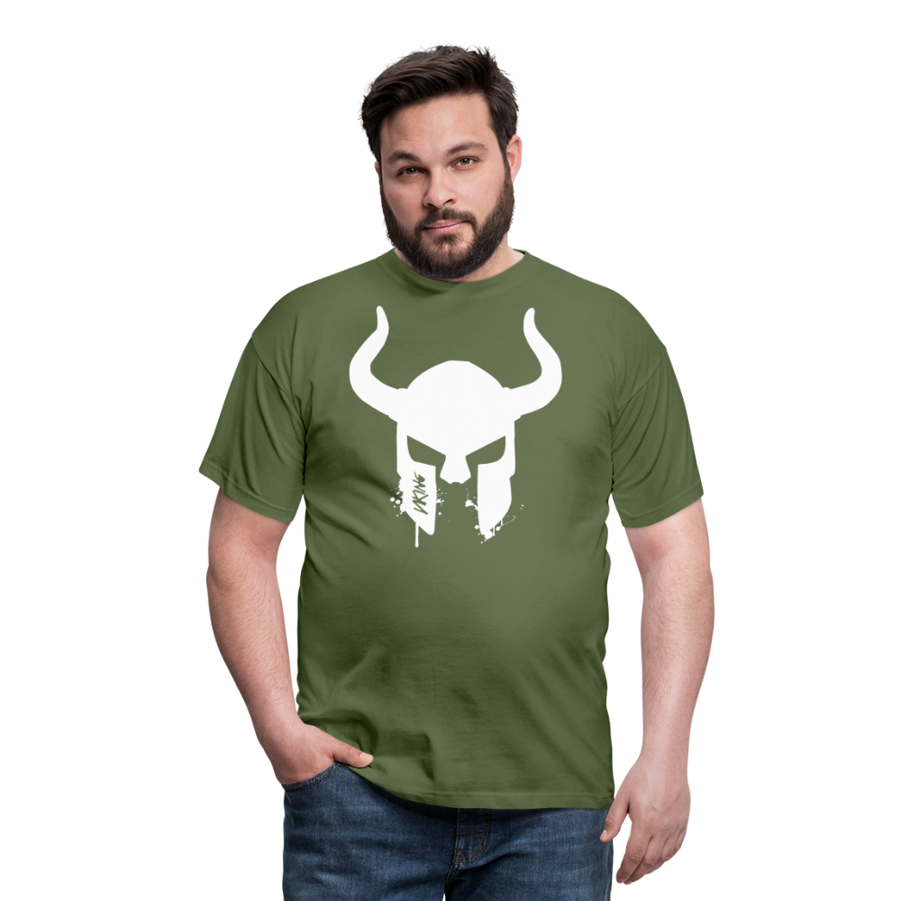 Herren Fashion Vikings Valhalla T-Shirt Rundhals Unisex 100% Baumwolle Streetwear - Militärgrün
